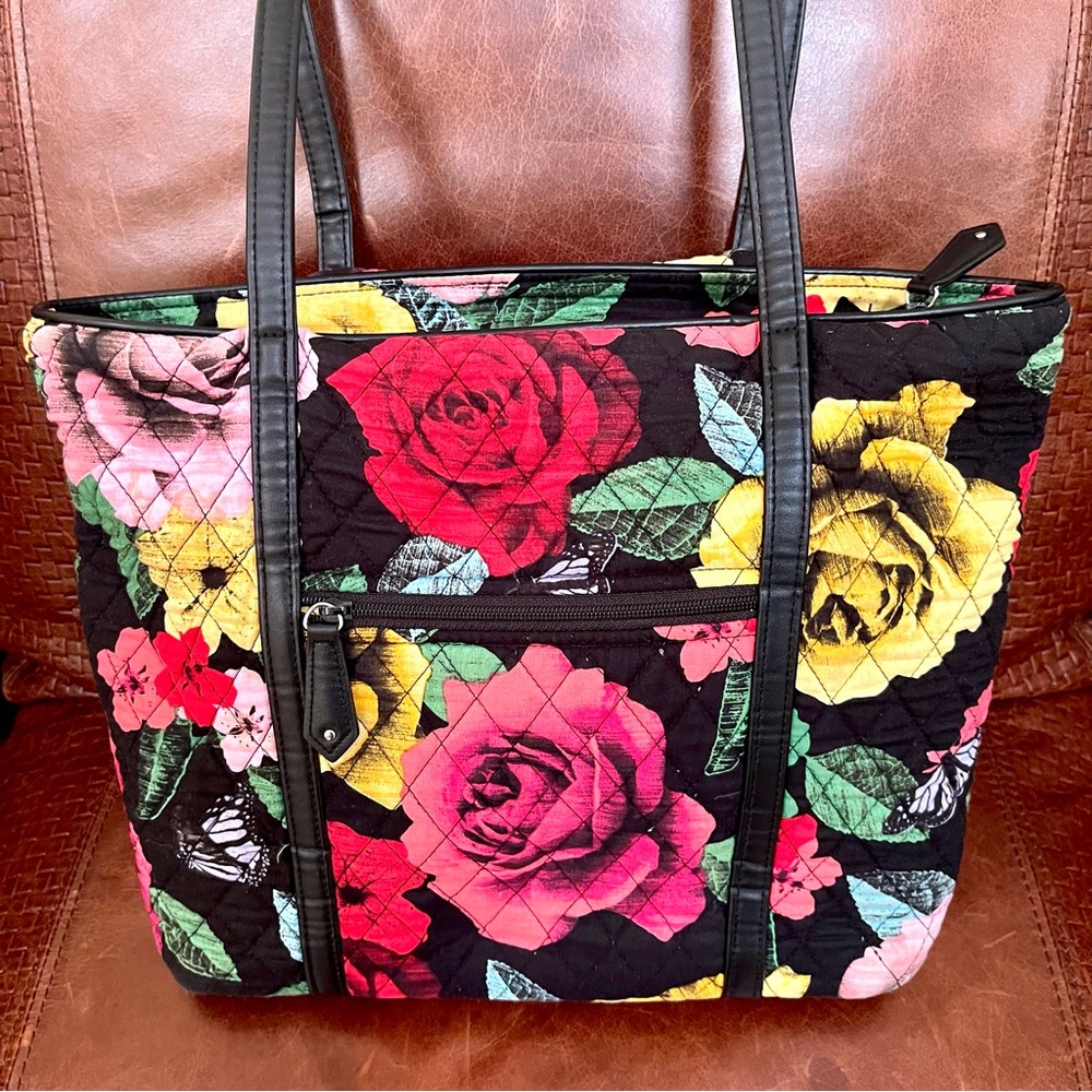 Vera Bradley Havana Rose Collection Super Spacious Tote / Shoulder Bag - Picture 7 of 14